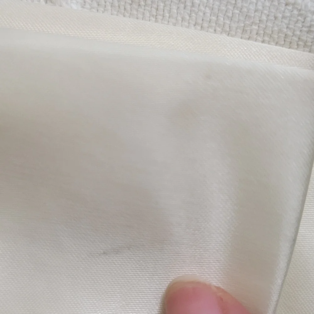 Faribo VTG Wool Blend Waffle Weave Blanket Satin Trim Cream Made in USA 83